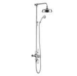 Aquarius Bathrooms Shower Set Chrome Aquarius Chic Thermostatic Exposed Adjustable Shower Kit