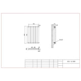 Aquarius Bathrooms Column Radiator Aquarius Athens Single Horizontal Column Radiator in White