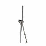 Aquarius Bathrooms Shower Handset Gunmetal Grey Aquarius RainLux Integrated Outlet Round Handheld Shower Kit