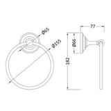 Aquarius Bathrooms Robe Hook Aquarius Blenheim Traditional Double Robe Hook in Chrome