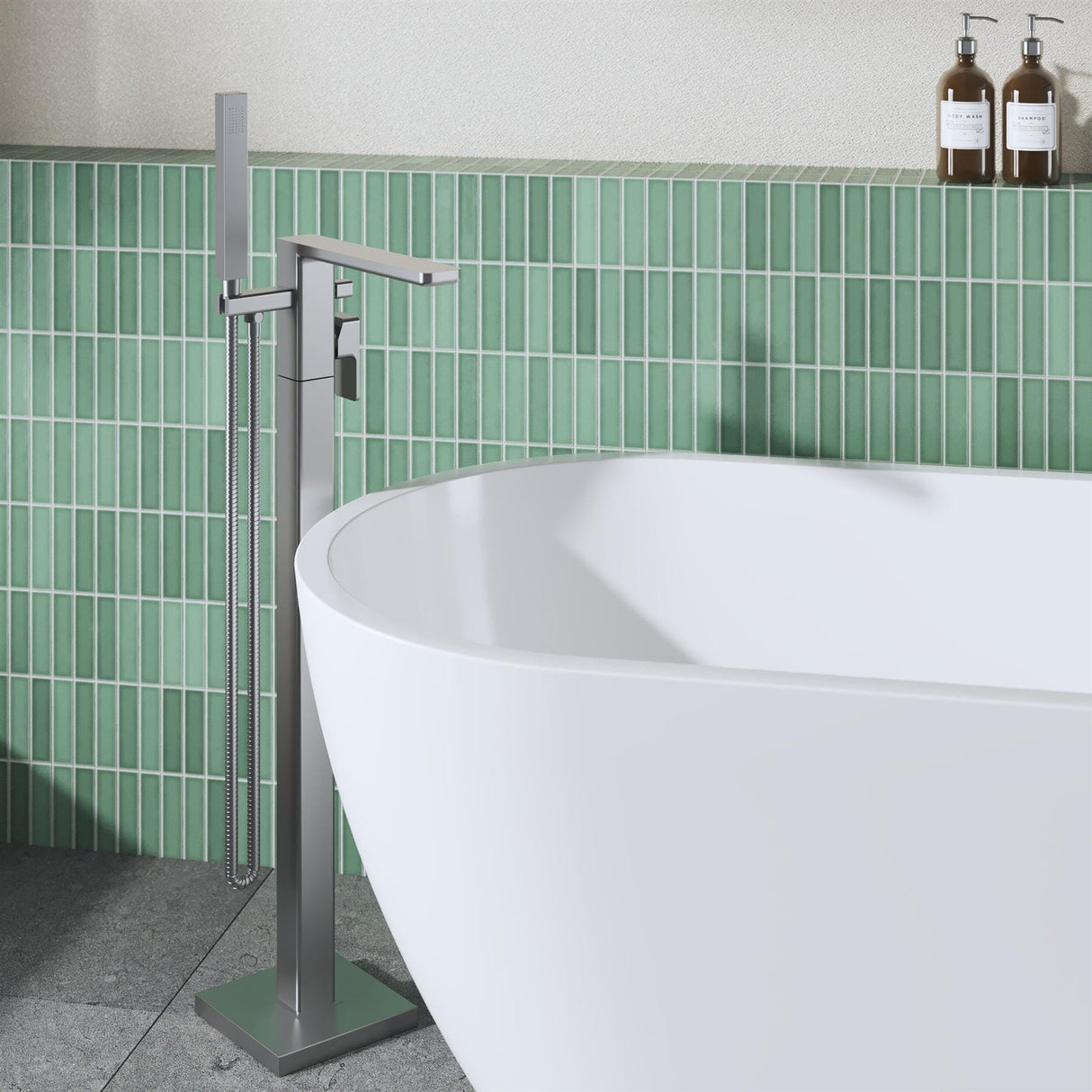 Aquarius Bathrooms Freestanding Bath Filler Aquarius Tetra Freestanding Bath Mixer Tap with Pencil Shower Handset