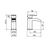 Aquarius Bathrooms Mono Basin Tap Aquarius Niagara Waterfall Mono Basin Mixer Tap with Waste