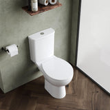 Aquarius Bathrooms Close Coupled Toilet Aquarius Sydney Rimless Open Back Close Coupled Toilet with Soft Close Seat