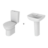 Aquarius QualEco Close Coupled Toilet and Basin Set in White
