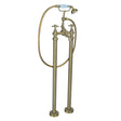 Aquarius Bathrooms Freestanding Bath Filler Brushed Brass Aquarius Chic Floorstanding Bath Shower Mixer Tap