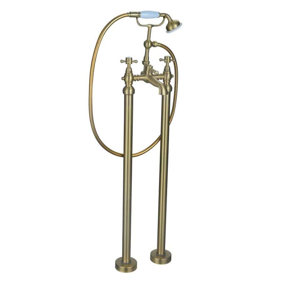 Aquarius Bathrooms Freestanding Bath Filler Brushed Brass Aquarius Chic Floorstanding Bath Shower Mixer Tap