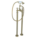 Aquarius Bathrooms Freestanding Bath Filler Brushed Brass Aquarius Chic Floorstanding Bath Shower Mixer Tap