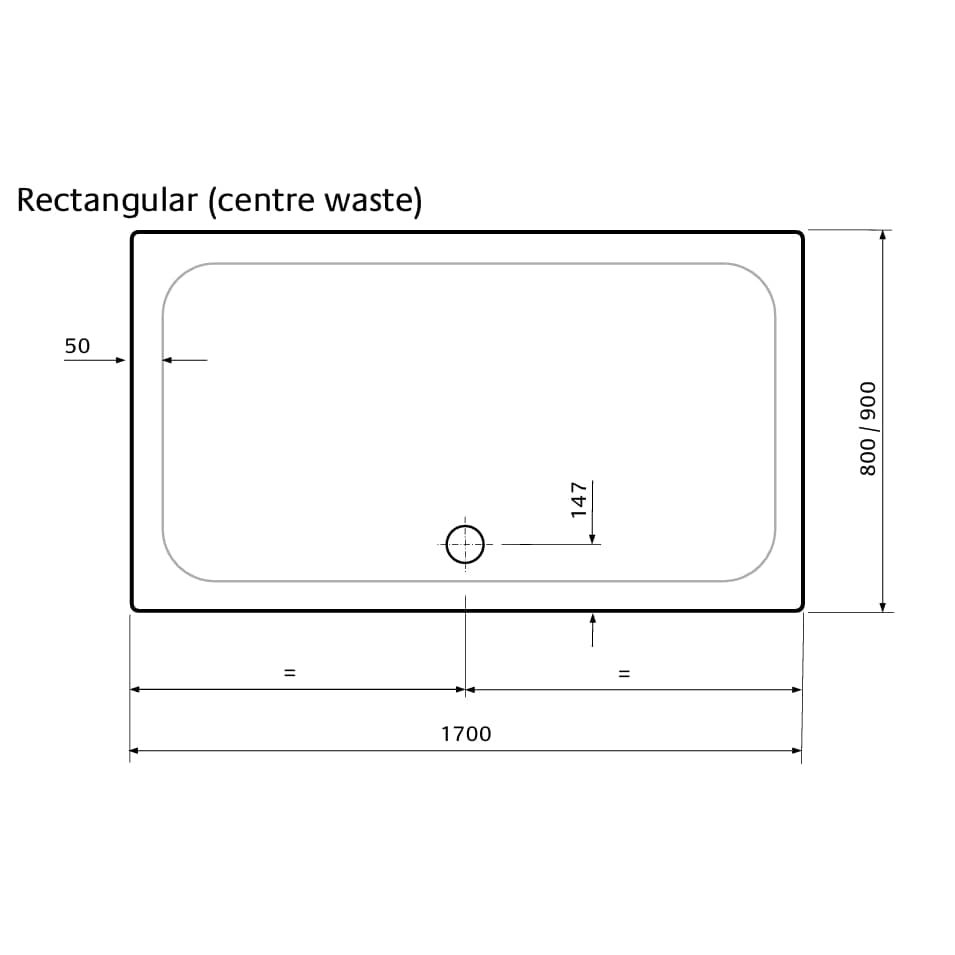 Aquarius Bathrooms Rectangle Shower Tray Aquarius Pluvia 45mm Stone Resin Rectangular Shower Tray