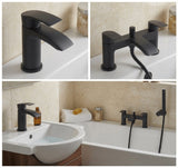 Aquarius Bathrooms Bath Shower Mixer Aquarius Arc Complete Brassware Pack with Basin Tap, Bath and Shower Mixer
