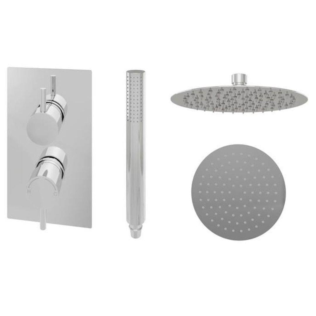 Aquarius Bathrooms Concealed Shower Set Aquarius Modern Round Concealed Shower Valve Set with Shower Head and Handset