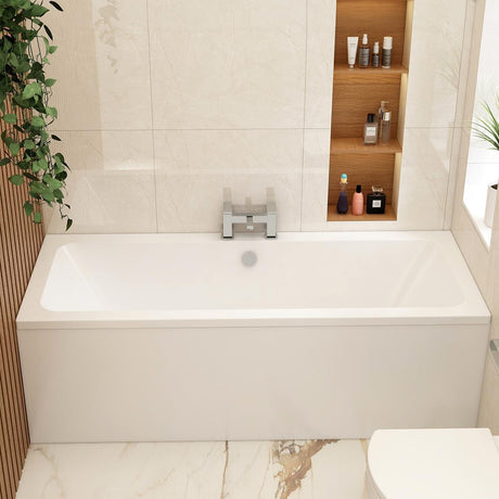 Aquarius Bathrooms Double Ended Bath 1700 x 700mm Aquarius Aaron Double Ended Reinforced Bath