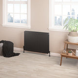 Aquarius Bathrooms Bathroom Heating 600 x 800 Aquarius Type 22 Compact Panel Radiator in Matt Black