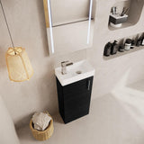 Aquarius Bathrooms Floor Standing Unit Aquarius Byron 400mm Floor Standing 1 Door Cloakroom Vanity Unit with 1 Tap Hole Basin