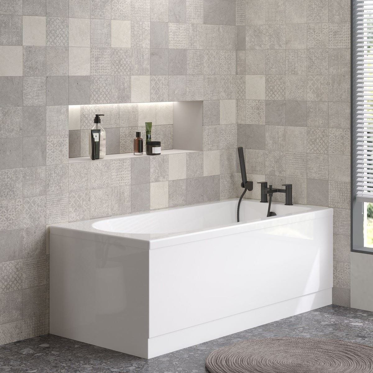 Aquarius Bathrooms Bath Panel Aquarius Urbano Standard Bath Panel in White