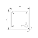 Aquarius Bathrooms Square Shower Tray Aquarius Urbano Square 45mm Stone Resin Shower Tray in Slate Grey