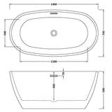Aquarius Bathrooms Modern Freestanding Bath Aquarius Drift Double Ended Freestanding Bath