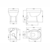 Aquarius Bathrooms Back to Wall Toilet Aquarius Harewood Traditional Back To Wall Toilet with Soft Close Seat