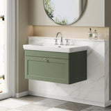 Aquarius Bathrooms Wall Mounted Vanity Unit Aquarius Leighton 800mm Wall Mounted One Drawer Vanity Unit with Basin