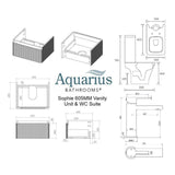 Aquarius Vanity Unit Aquarius Sophie 605mm Vanity Unit and WC Set with Finishes