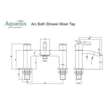 Aquarius Bathrooms Bath Shower Mixer Aquarius Arc Bath Shower Mixer Tap with Shower Kit