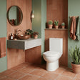 Aquarius Bathrooms Close Coupled Toilet Aquarius Cove Compact Rimless Open Back Close Coupled Toilet with Soft Close Quick Release Seat