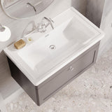 Aquarius Bathrooms Wall Mounted Vanity Unit Aquarius Leighton 800mm Wall Mounted One Drawer Vanity Unit with Basin