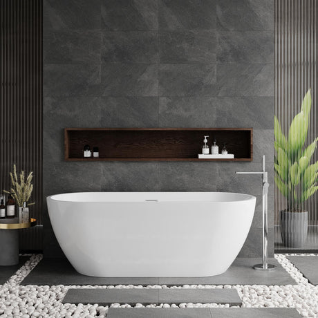 Aquarius Bathrooms Modern Freestanding Bath Aquarius Drift Double Ended Freestanding Bath
