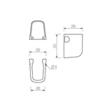Aquarius Bathrooms Pedestal Basin Aquarius Emma 550mm 1 Tap Hole Basin with Pedestal
