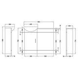 Aquarius Cloakroom Vanity Unit Aquarius Canberra 900mm Compact Cloakroom Vanity Unit with 1 Tap Hole Basin and Back to Wall WC Unit Combination