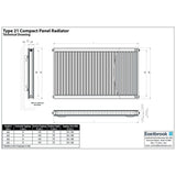 Aquarius Bathrooms Bathroom Heating Aquarius Type 21 Compact Panel Radiator In Gloss White