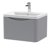 Aquarius Bathrooms Wall Mounted Vanity Unit Aquarius Seren 600mm Wall Mounted One Drawer Vanity Unit with Basin