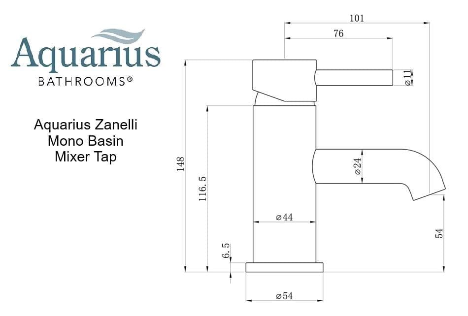 Aquarius Bathrooms Mono Basin Tap Aquarius Zanelli Mono Basin Mixer Tap with Waste
