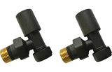 Aquarius Bathrooms Radiator Valve Aquarius Angled Anthracite Radiator Valves AQGR0222