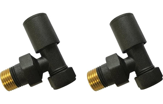 Aquarius Bathrooms Radiator Valve Aquarius Angled Anthracite Radiator Valves AQGR0222