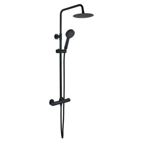 Aquarius Bathrooms Exposed Shower Set Aquarius Exposed Thermostatic Bar Shower Overhead and Handheld Shower in Matt Black