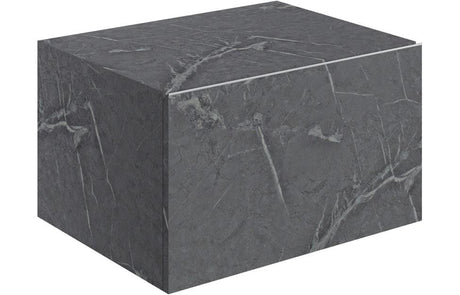 Aquarius Console Unit 600mm Aquarius Marblesque One Drawer Storage Unit Grey Marble Effect