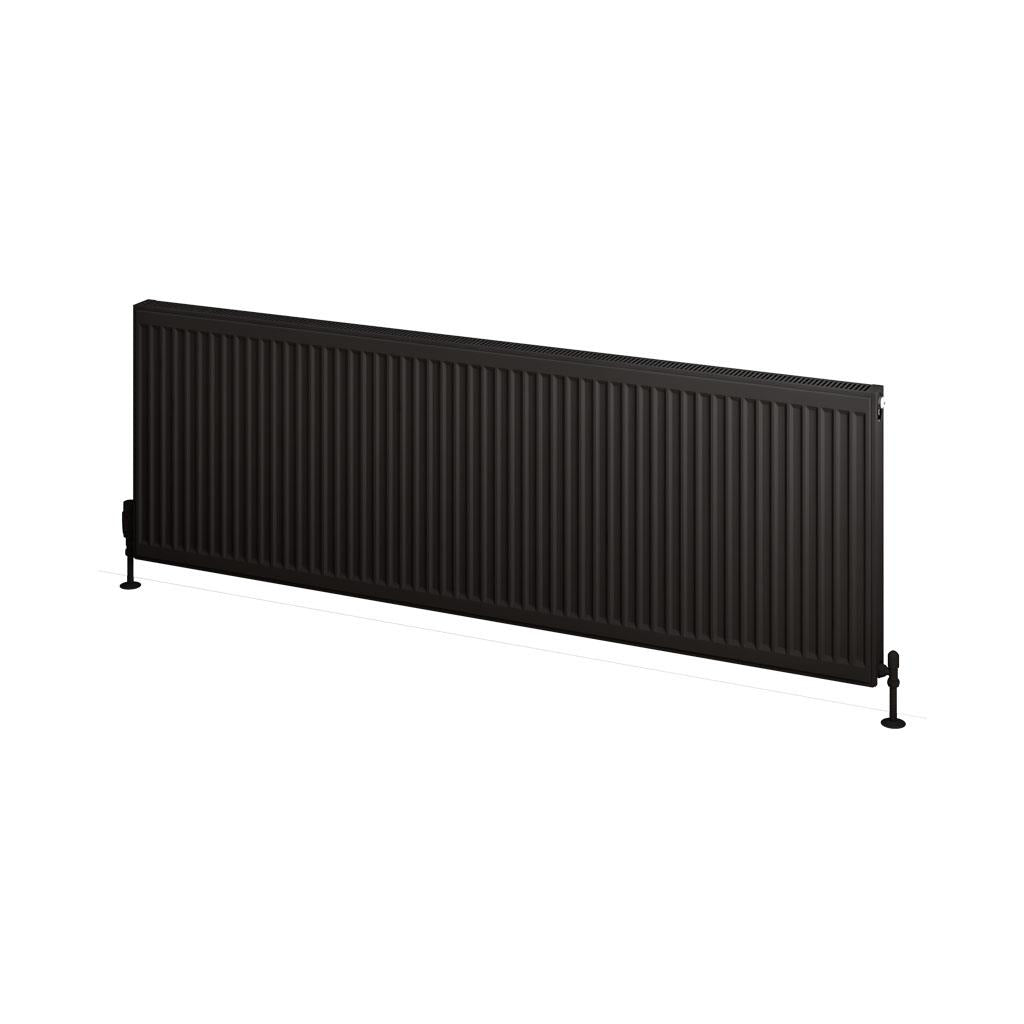 Aquarius Type 11 Compact Panel Radiator In Matt Black