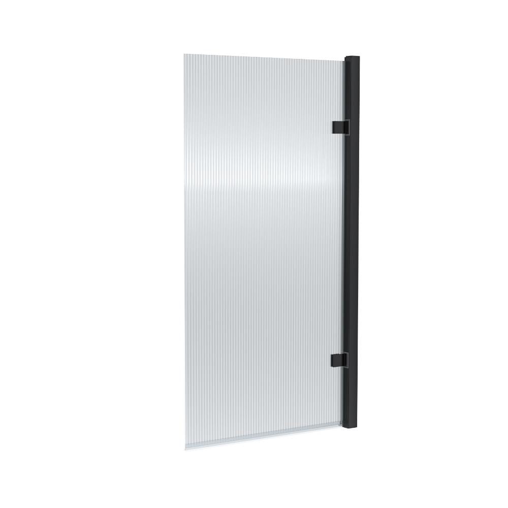 Aquarius Bathrooms Bath Screen Aquarius Urbano Fluted Hinged Bath Screen