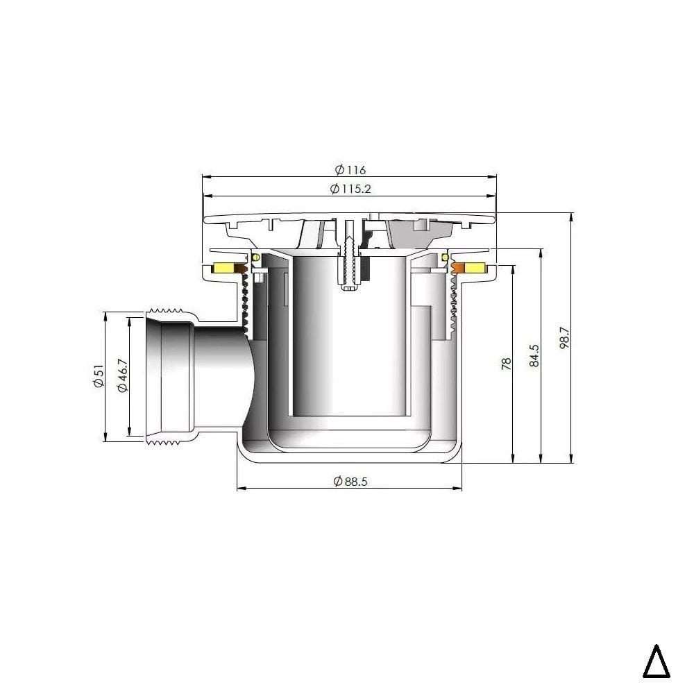 Aquarius Bathrooms Shower Tray Waste Aquarius Urbano 90mm Shower Waste with Cover for 45mm Trays Online