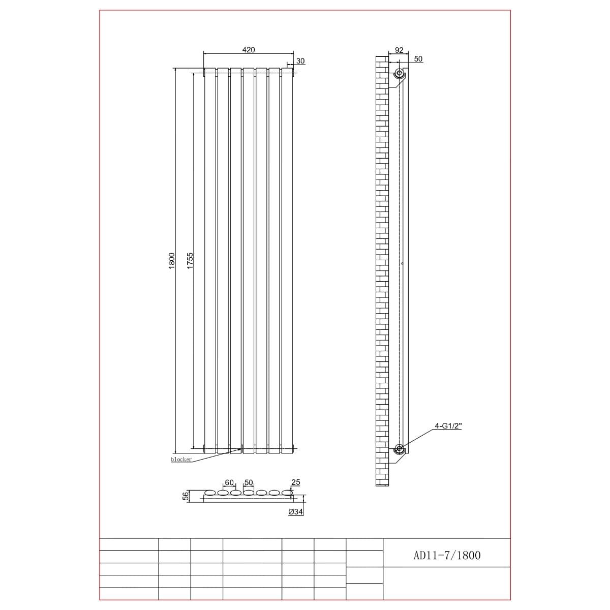 Aquarius Bathrooms Column Radiator Aquarius Athens Single Vertical Column Radiator in White