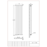 Aquarius Bathrooms Column Radiator Aquarius Athens Single Vertical Column Radiator in White