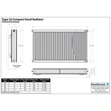 Aquarius Bathrooms Bathroom Heating Aquarius Type 22 Compact Panel Radiator in Gloss White