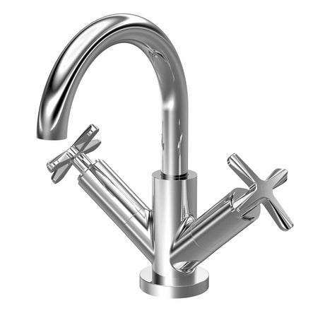 Aquarius Bathrooms Mono Basin Tap Aquarius Clarion Crosshandle Mono Basin Mixer Tap with Push Button Waste