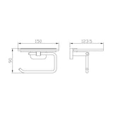 Aquarius Bathrooms Toilet Roll Holder Aquarius Auro Toilet Roll Holder with Glass Shelf in Brushed Brass