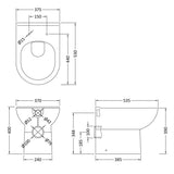 Aquarius Bathrooms Back To Wall Toilet Aquarius Essence Back to Wall Toilet with Soft Close Quick Release Seat