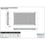 Aquarius Bathrooms Bathroom Heating Aquarius Type 21 Compact Panel Radiator In Gloss White