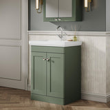 Aquarius Bathrooms Floor Standing Vanity Unit Aquarius Leighton 600mm Floor Standing Two Door Vanity Unit with Basin