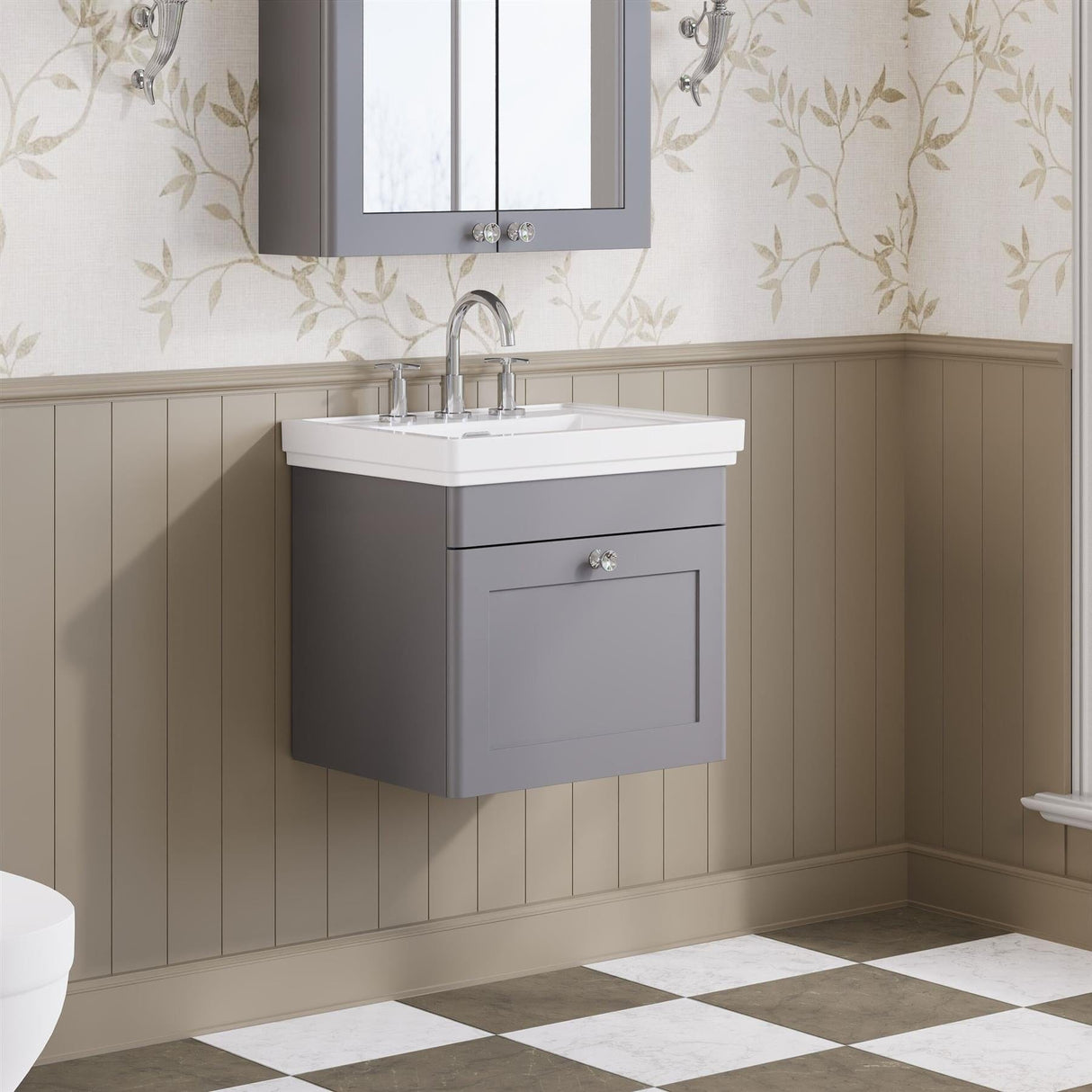 Aquarius Wall Mounted Vanity Unit Aquarius Leighton 500mm Wall Mounted One Drawer Vanity Unit with Basin