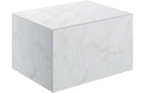 Aquarius Console Unit 600mm Aquarius Marblesque One Drawer Storage Unit White Marble Effect