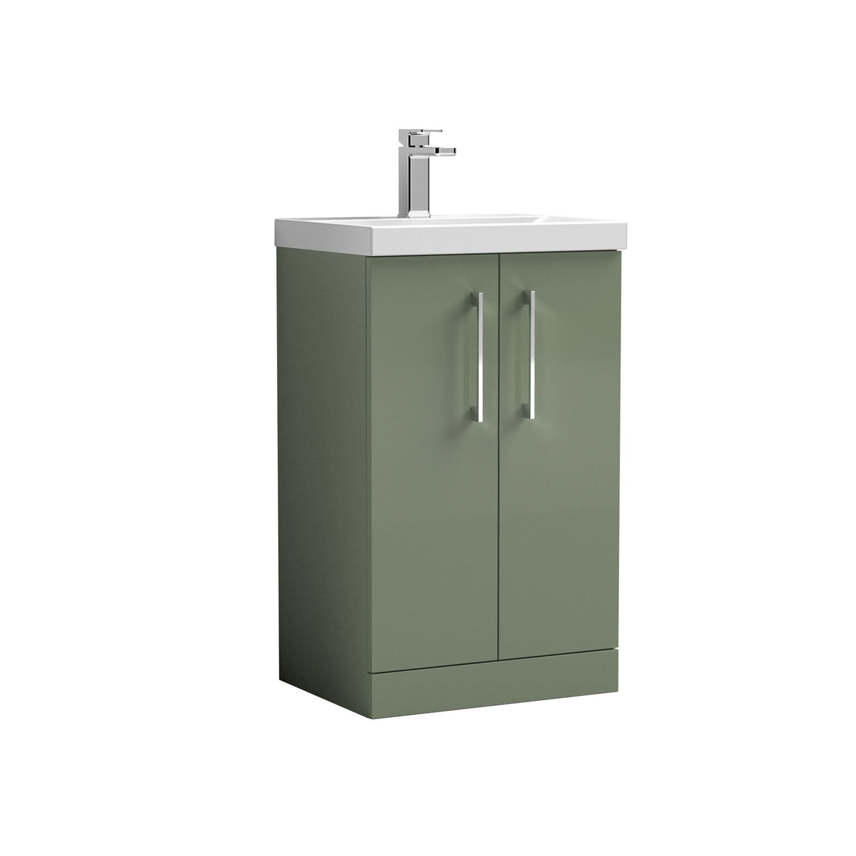 Aquarius Floor Standing Vanity Unit Aquarius Brisbane 500mm 2 Door Floorstanding Vanity Unit with 1 Tap Hole Mid Edge Basin